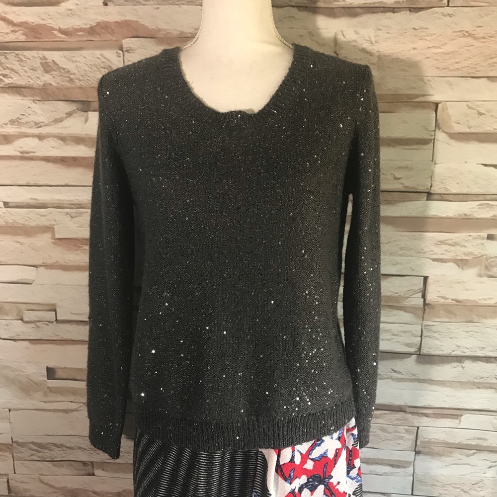 Ana Sequin Sweater Sz PM
